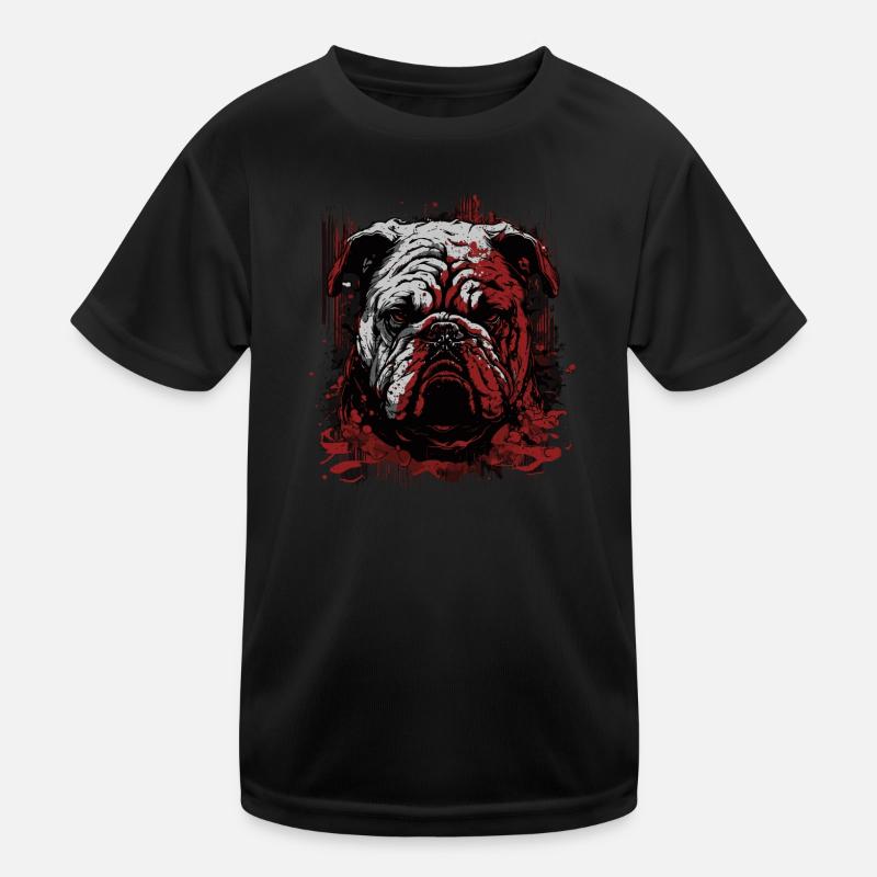 Grumpy English Bulldog Kids Functional T-Shirt