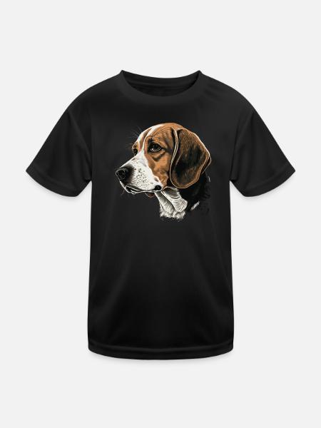 Beagle - Kids Functional T-Shirt - black - Front