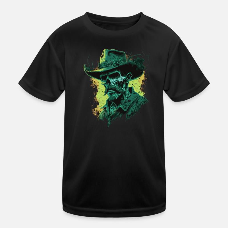 Undead Cowboy Kids Functional T-Shirt
