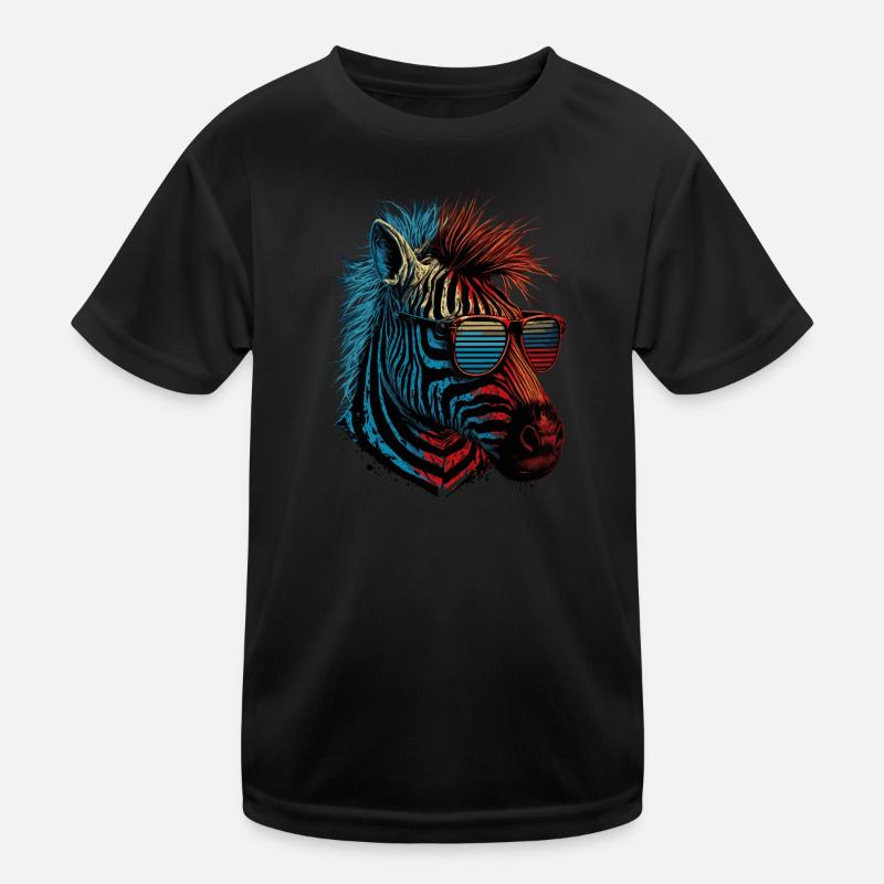 Cooles Zebra Kinder Funktions-T-Shirt