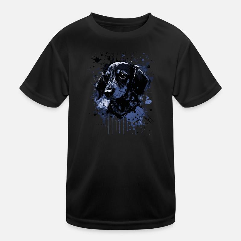 Dackelwelpe Kinder Funktions-T-Shirt