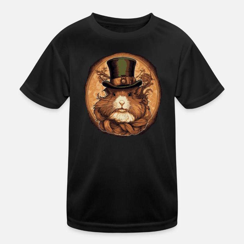 Cochon d’Inde Steampunk T-shirt sport Enfant