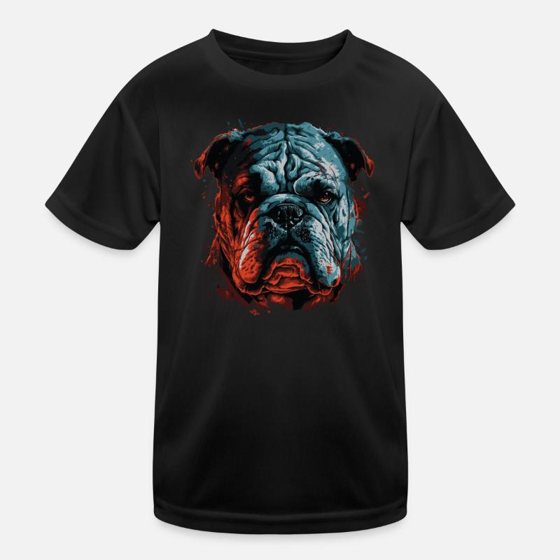 Grumpy English Bulldog Kids Functional T-Shirt