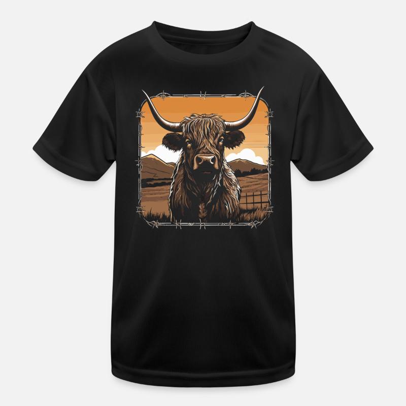 Bovins écossais des Highlands T-shirt sport Enfant