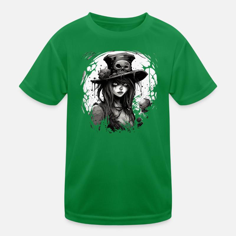 Emo Horrorpunk Mädchen Kinder Funktions-T-Shirt