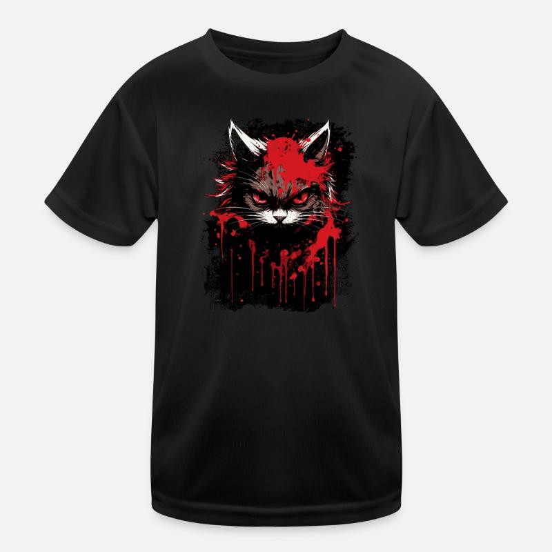 Katze hat schlechte Laune Kinder Funktions-T-Shirt