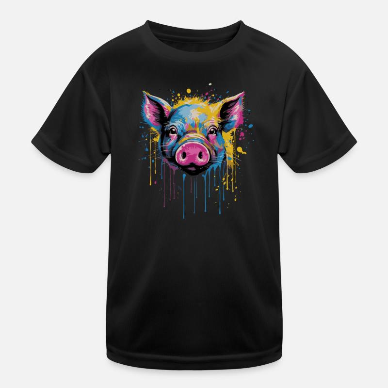 Funny Piglet Kids Functional T-Shirt