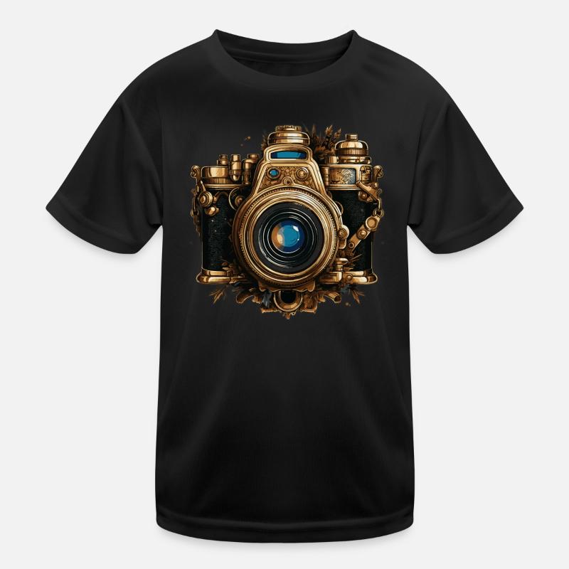 Fotocamera Steampunk Maglietta sportiva per bambini