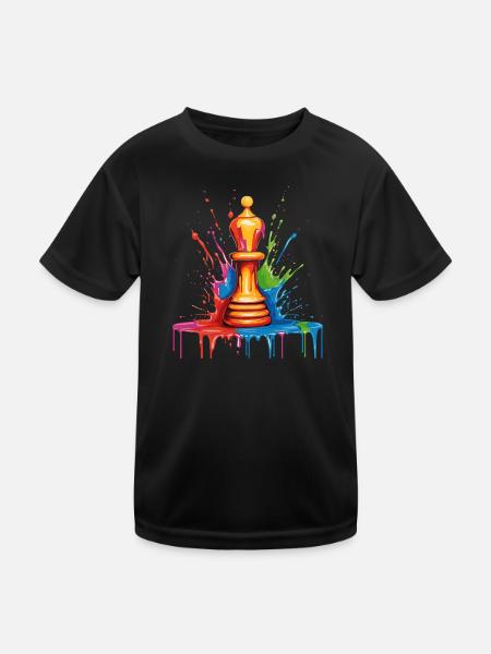 Bishop, Chess, Horse - Kids Functional T-Shirt - black - Front