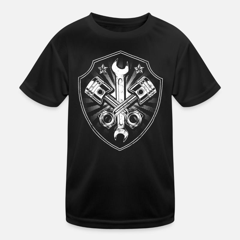 Schrauber Wappen Kinder Funktions-T-Shirt