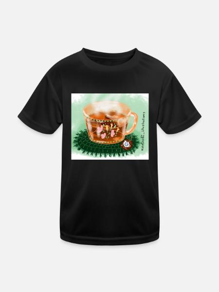 Tee Pause - Kinder Funktions-T-Shirt - Schwarz