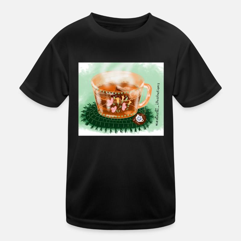 Tee Pause - Kinder Funktions-T-Shirt - Schwarz