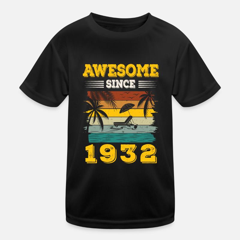 Awesome Since 1932 Vintage Birthday gift Kids Functional T-Shirt