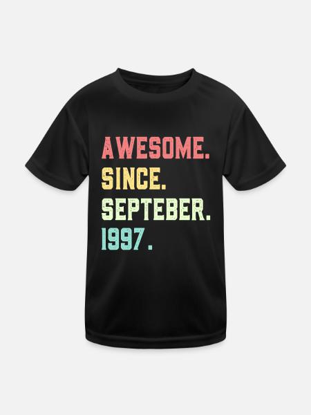 Génial depuis septembre 1997 - T-shirt sport Enfant - noir - Devant