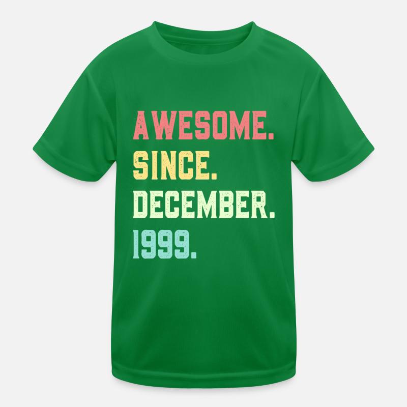 Awesome Since December 1999 Kids Functional T-Shirt