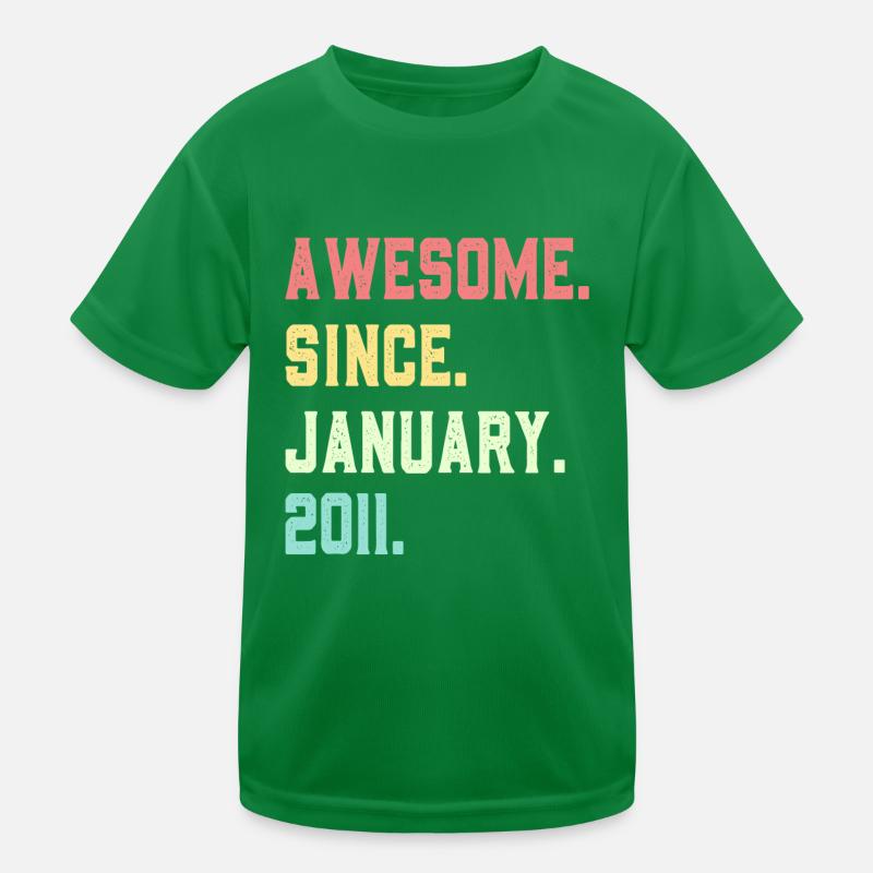Awesome since January 2011 Kids Functional T-Shirt