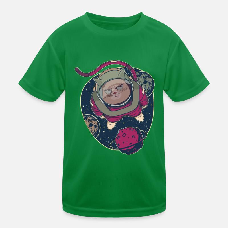 Chat perdu dans l'espace - T-shirt drôle ennuyé T-shirt sport Enfant