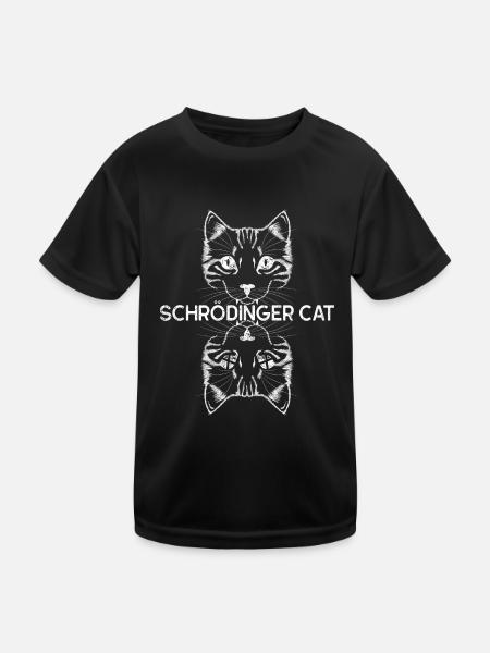 Quantum Theory Schrödinger's Cat - Kids Functional T-Shirt - black - Front