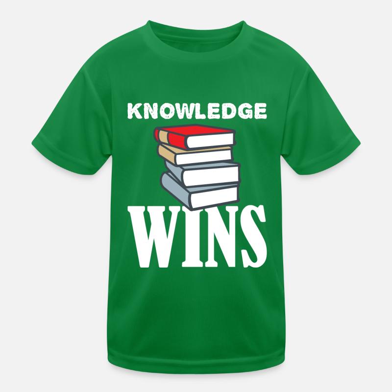 Knowledge Wins Bücher Kinder Funktions-T-Shirt