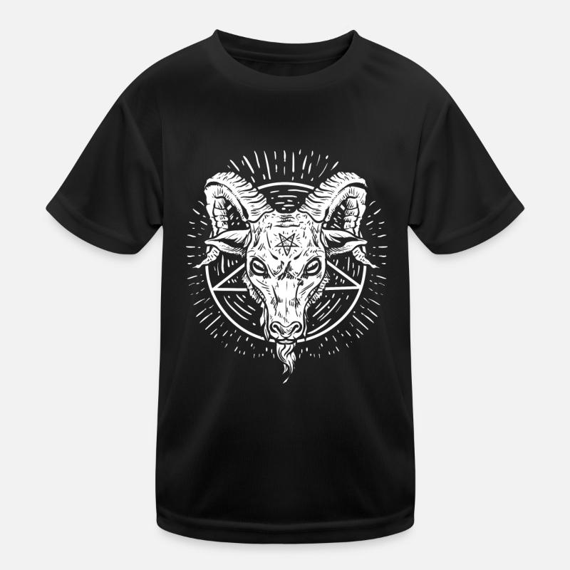 Baphomet Pentagram Geschenk für einen - Kinder Funktions-T-Shirt - Schwarz