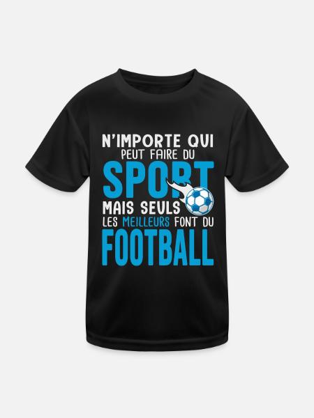 Cadeau foot football joueur de foot - T-shirt sport Enfant - noir - Devant