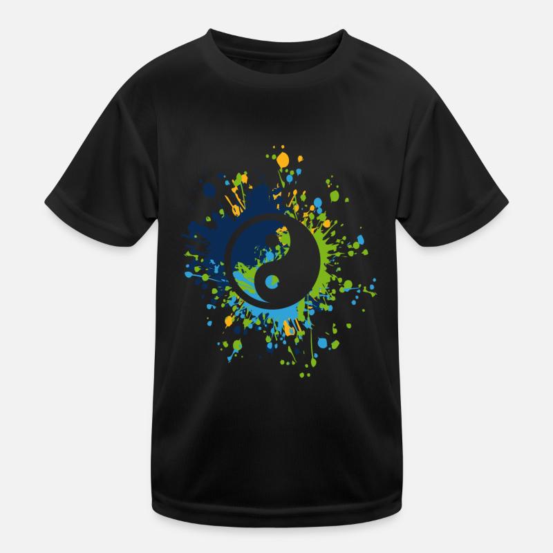 Yin Yang Symbol Color Splash Kinder Funktions-T-Shirt
