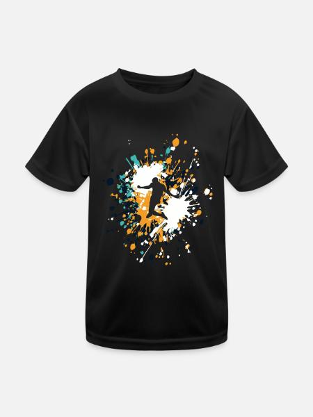 Soccer Striker Shoot Color Splash - T-shirt sport Enfant - noir - Devant