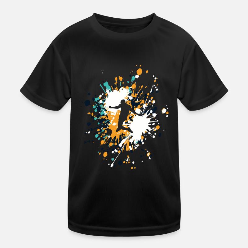 Soccer Striker Shoot Color Splash Kids Functional T-Shirt