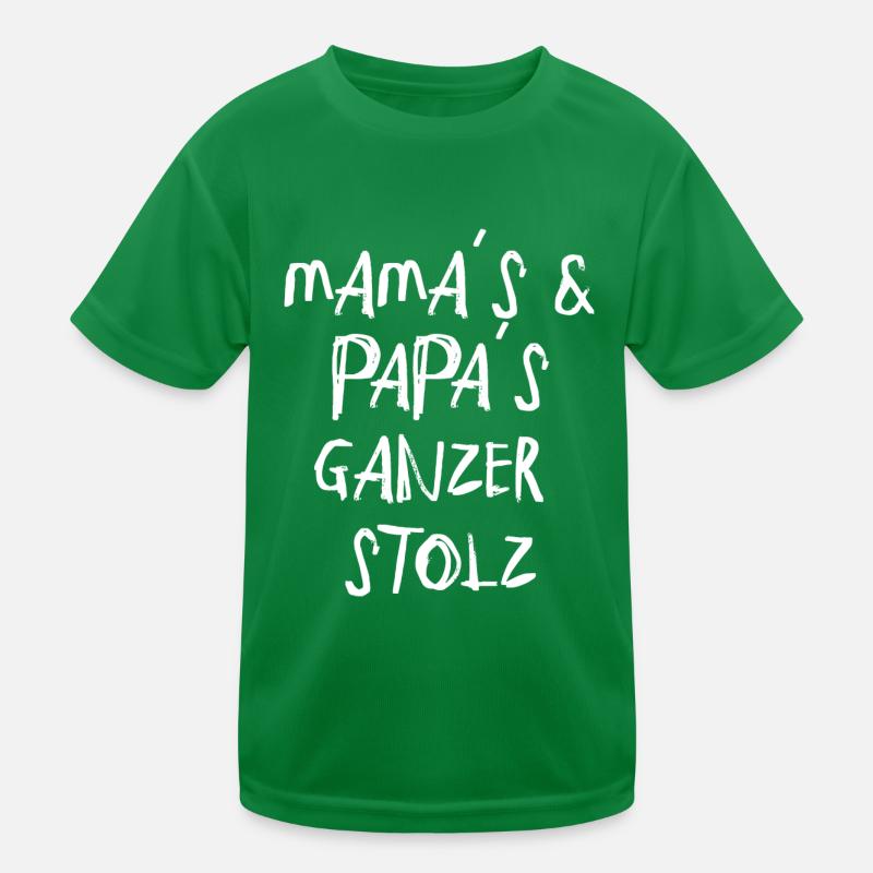 mama papa Eltern stolz Kinder babys Schrift Kinder Funktions-T-Shirt