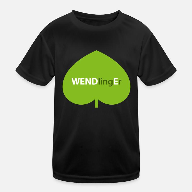 WENDlingEr - Kinder Funktions-T-Shirt - Schwarz