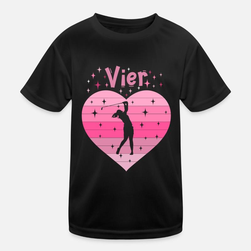 4. Geburstag Golf Golferin Mädchen Tochter Kinder Funktions-T-Shirt
