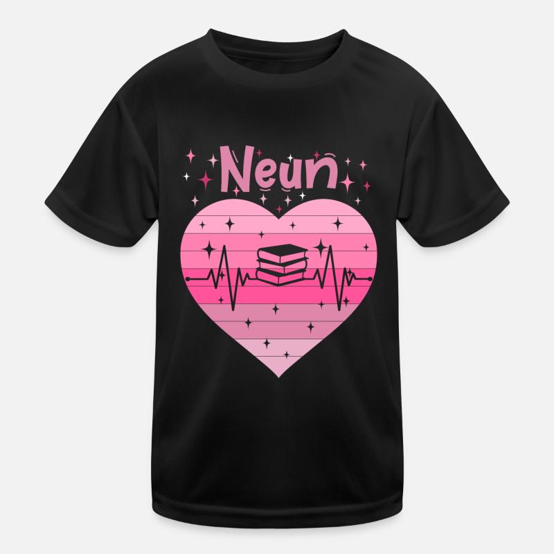 9. Geburtstag Lesen Bücher Buch Mädchen Tochter Kinder Funktions-T-Shirt