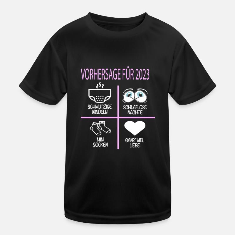 Vorhersage 2023 Werdender Papa Werdende Mama Kinder Funktions-T-Shirt