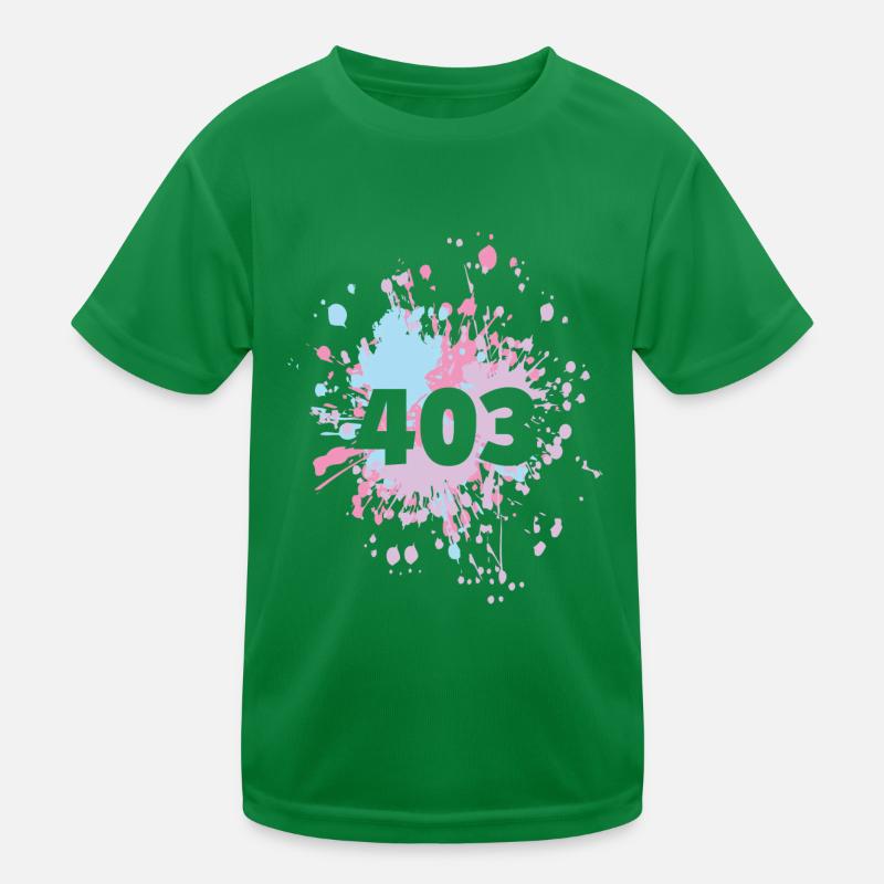Statut Humeur Repos 403 Éclaboussure de couleur interdite T-shirt sport Enfant