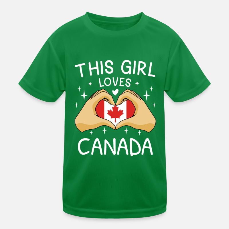 Drapeau du Canada Feuille d’érable Drapeau canadien Canada T-shirt sport Enfant