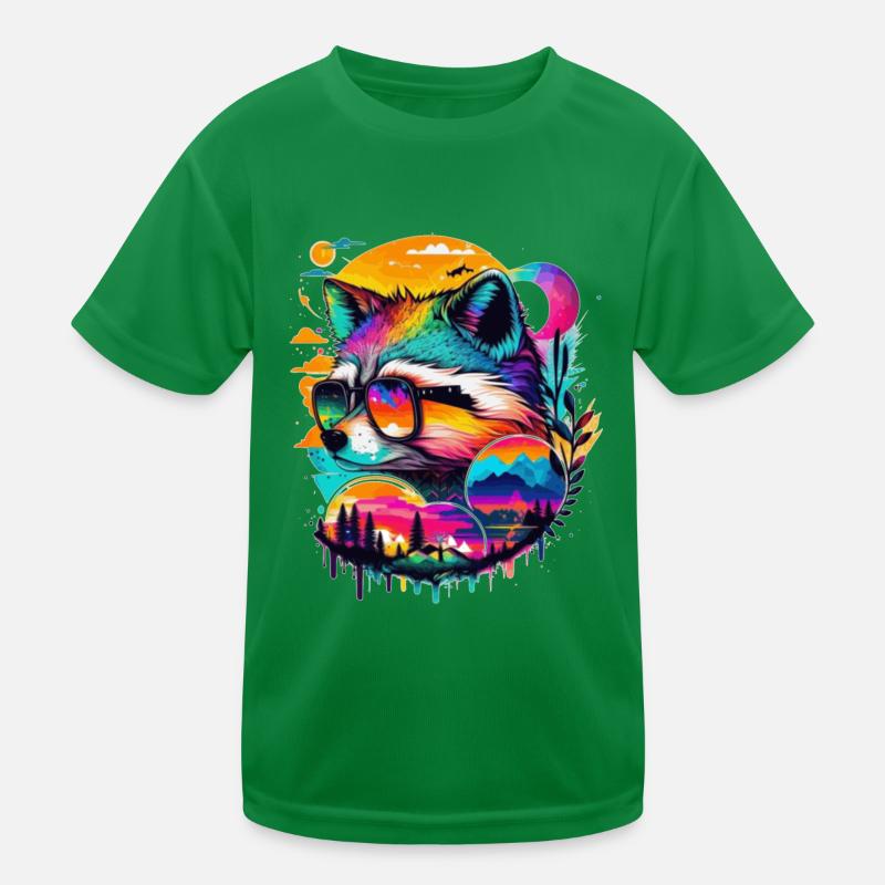 Fuchs Meister Lampe in Cool mit Sonnenbrille Kinder Funktions-T-Shirt