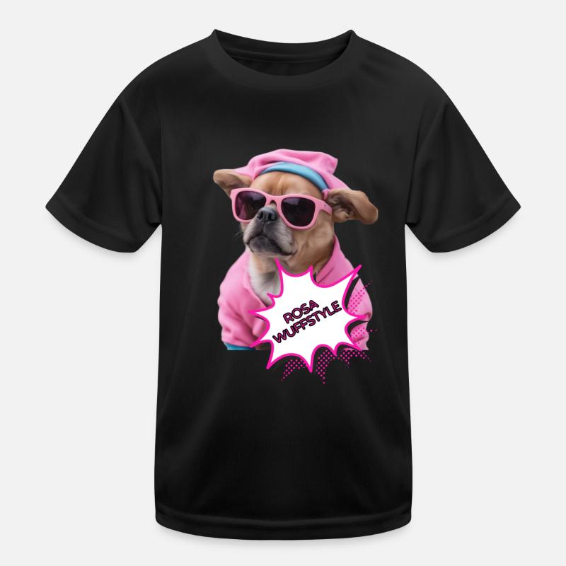 Rosa Wuffstyle Kinder Funktions-T-Shirt