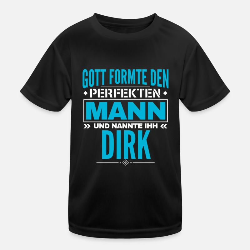 Dirk Name Design Kinder Funktions-T-Shirt