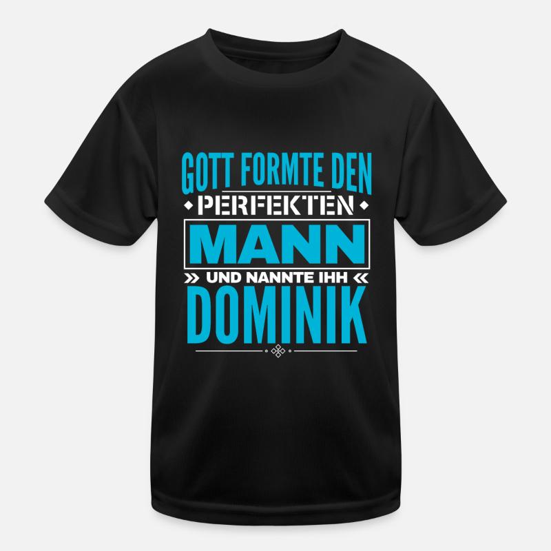 Dominik Name Design Kinder Funktions-T-Shirt