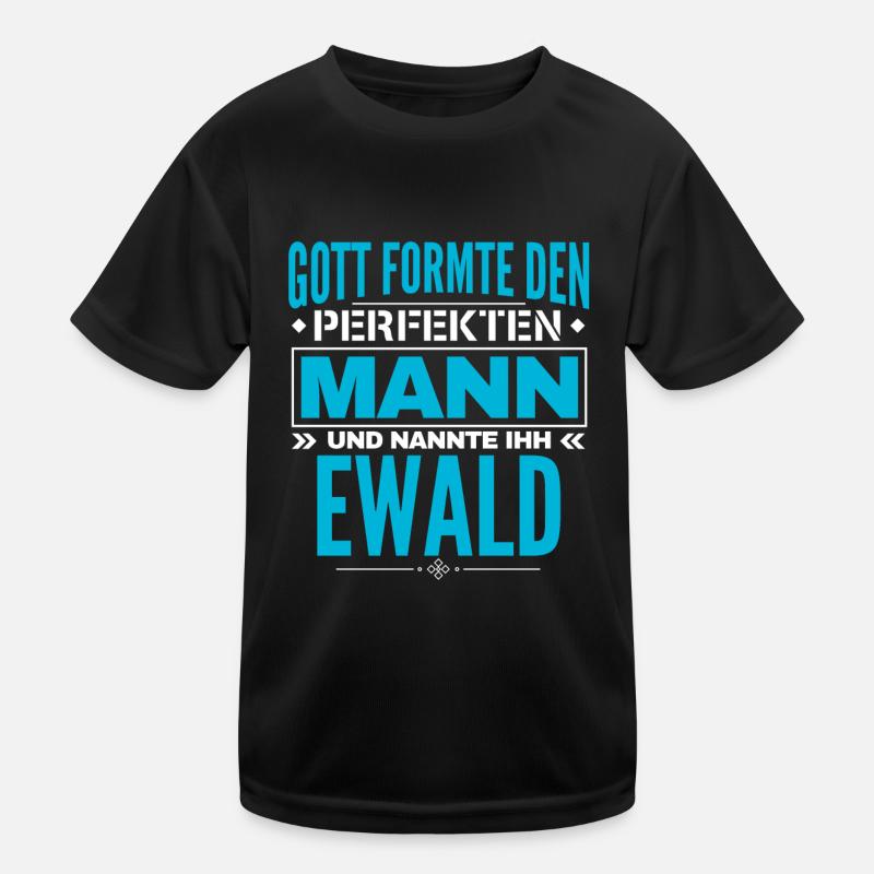 Ewald Name Design Kinder Funktions-T-Shirt