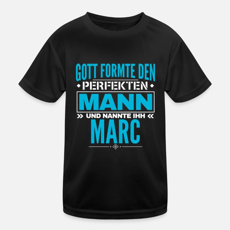 Marc Name Design Kinder Funktions-T-Shirt