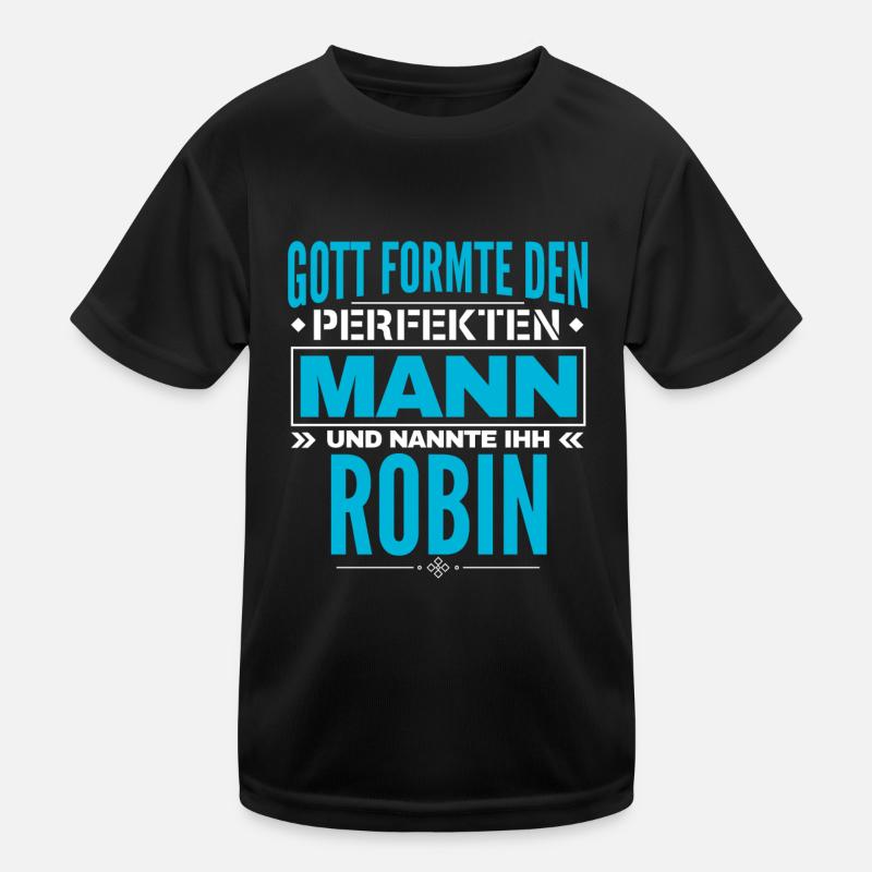 Robin Name Design Kinder Funktions-T-Shirt