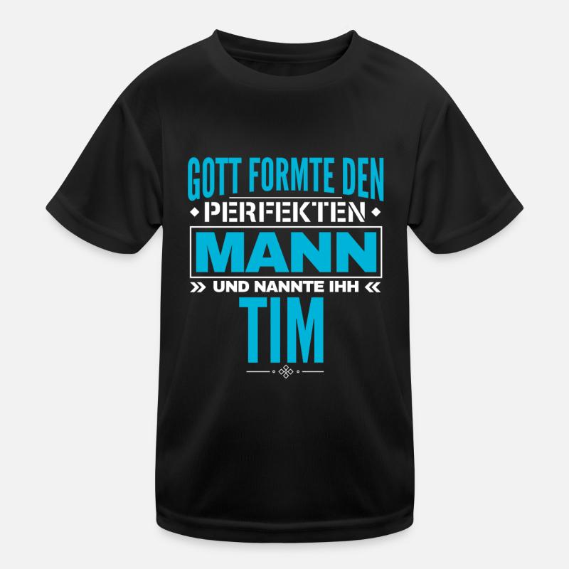 Tim Name Design Kinder Funktions-T-Shirt