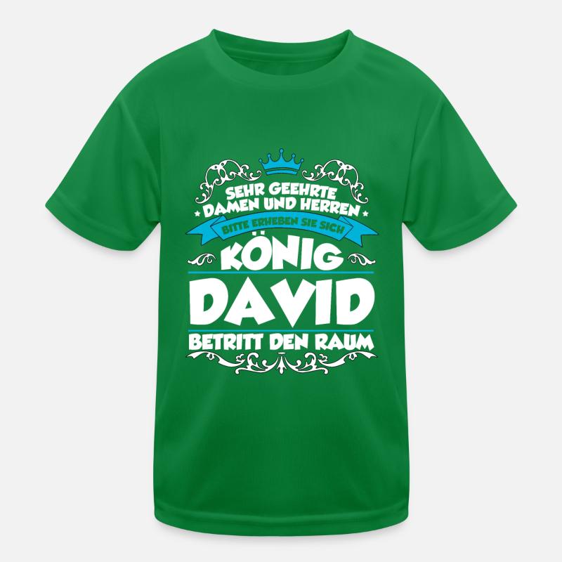 David Name Design Kinder Funktions-T-Shirt