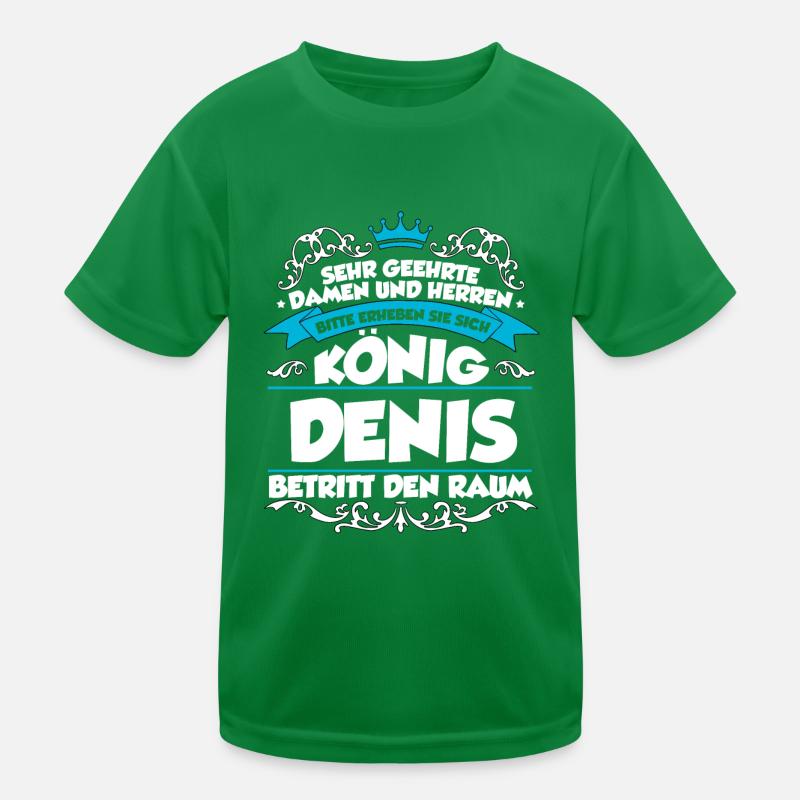 Denis Name Design Kinder Funktions-T-Shirt