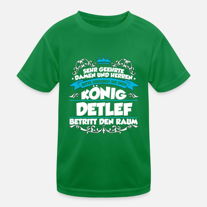 Detlef Name Design Kinder Funktions-T-Shirt