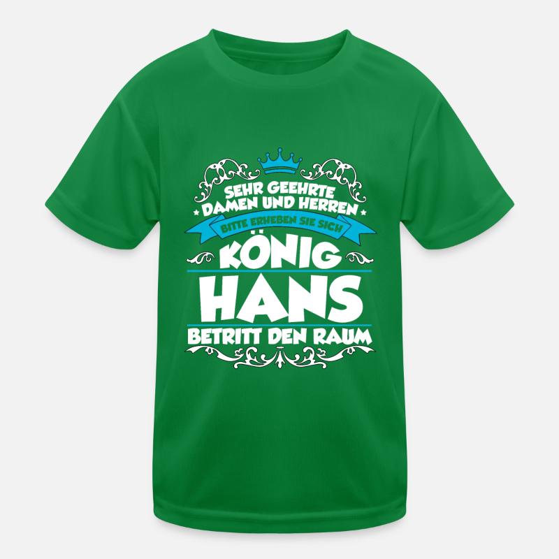 Hans Name Design Kinder Funktions-T-Shirt