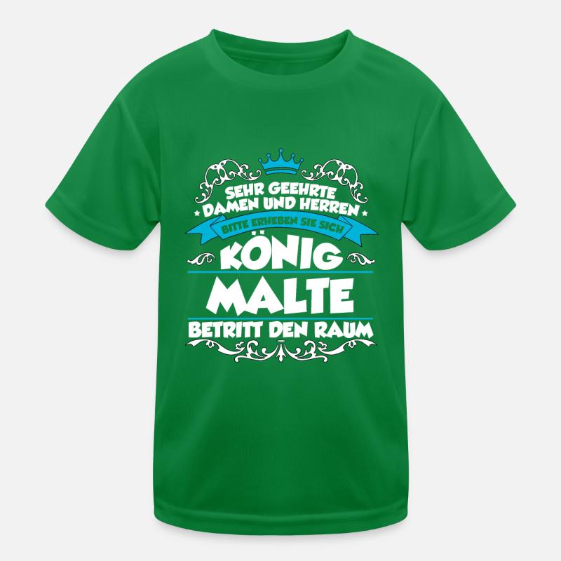 Malte Name Design Kinder Funktions-T-Shirt
