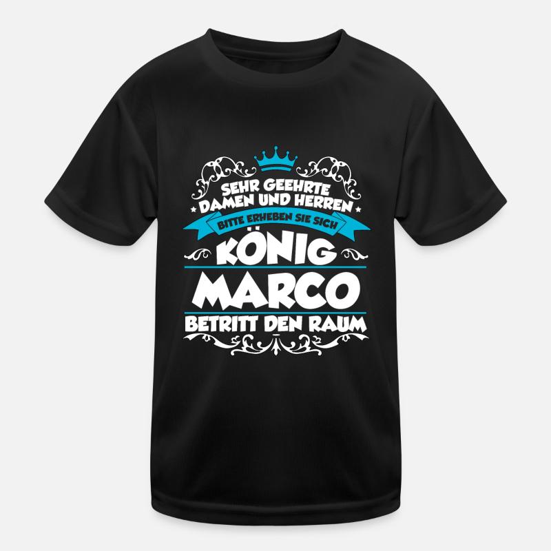 Marco Name Design Kinder Funktions-T-Shirt