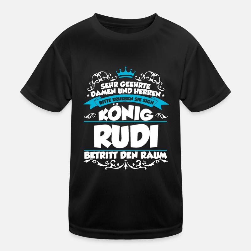 Rudi Name Design Kinder Funktions-T-Shirt